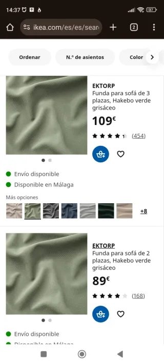 VENTA URGE!! Sofás Ikea Ektorp Beige Tela