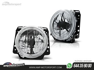 FAROS DELANTEROS OJOS DE ANGEL PARA VOLKSWAGEN GOLF MK2