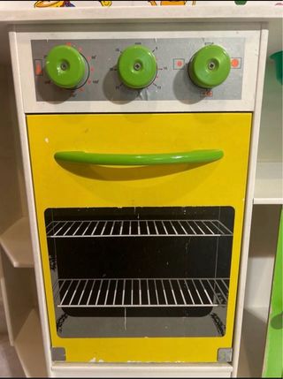 Cocina de juguete vintage de madera