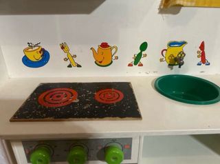 Cocina de juguete vintage de madera