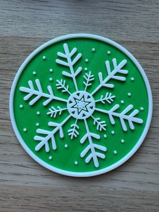Posavasos Navideño Copo de Nieve