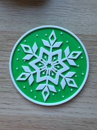 Posavasos Navideño Copo de Nieve