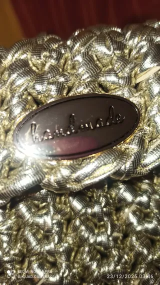 Bolso fiesta tejido dorado