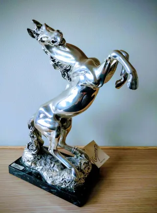 Figura Caballo Bañada Plata Ley