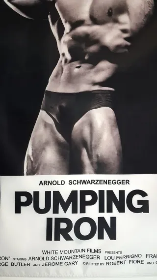 Bandera XXL Pumping Iron Arnold Schwarzenegger
