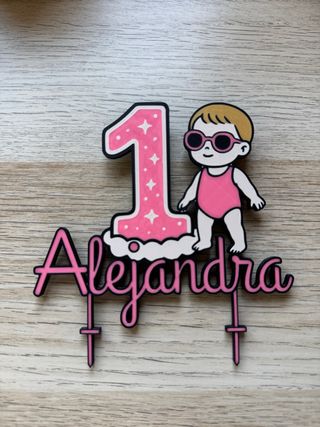 Topper Tarta 1 Año Alejandra