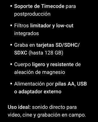 Grabadora de audio Tascam DR-701D