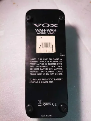 Pedal Wah VOX Guitarra Eléctrica