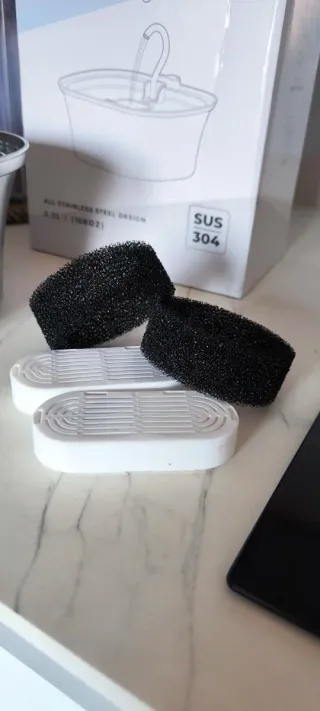 Fuente de agua para mascotas de acero inoxidable