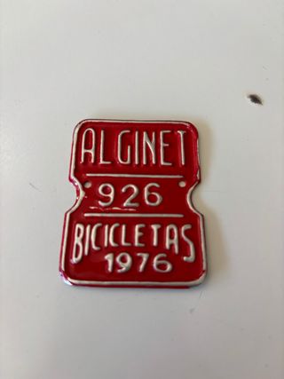 Matrícula De Bicicletas Alginet 1976