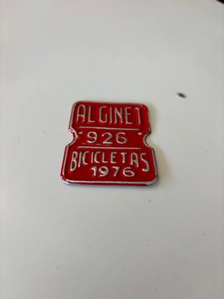 Matrícula De Bicicletas Alginet 1976