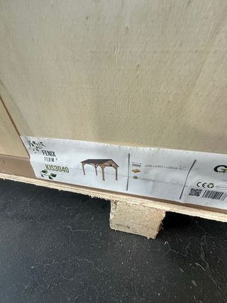 Cenador de madera Fénix 300x401x282 cm