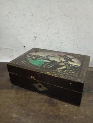 LIQUIDACIÓN 2026 Cofre vintage madera decorado