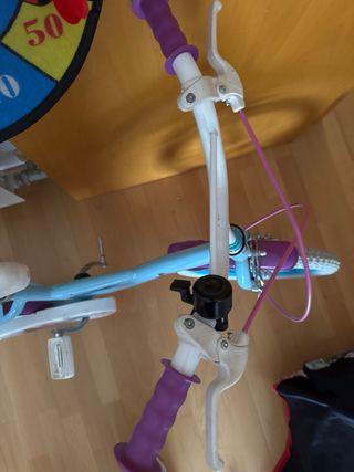 Bicicleta Frozen Infantil Azul y Morado