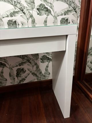 Tocador Blanco Ikea con Cristal