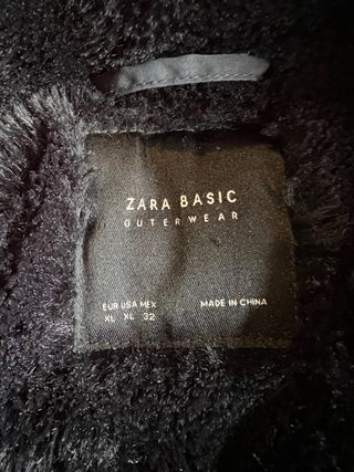 Chaqueta Zara Negra Talla XL Mujer