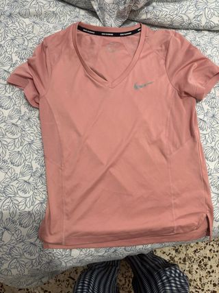 Camiseta Nike Running Rosa Mujer