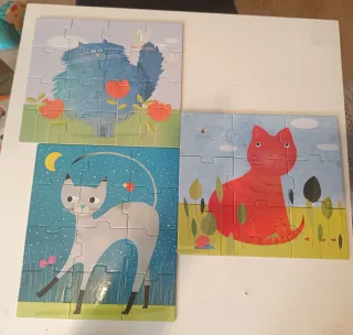 Djeco Primo Puzzles Gatos 3 Piezas