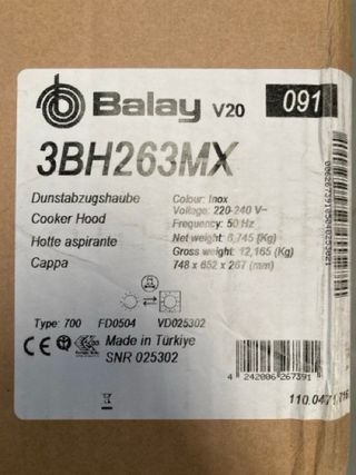 Campana extractora Balay 3BH263MX