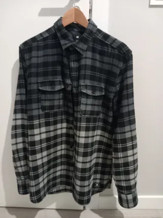 Camisa Element cuadros gris y negro Talla M