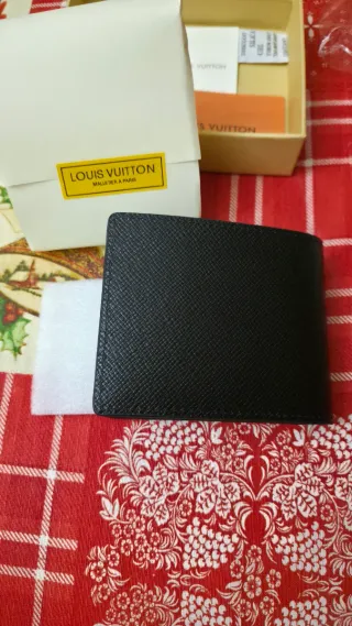 Portafoglio Louis Vuitton Uomo Pelle Nero Nuovo