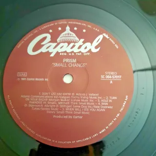 PRISM SMALL CHANGE LP 12 33 RPM 1981 Capitol