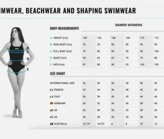 Costume Arena Bodylift Nero Taglia 44IT 40F 38D/A