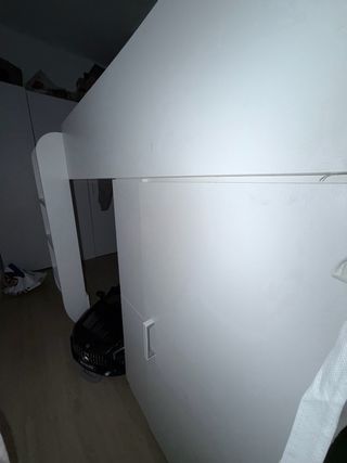 Cama alta infantil blanca
