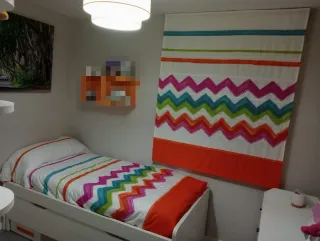 Edredón y estor enrollable multicolor