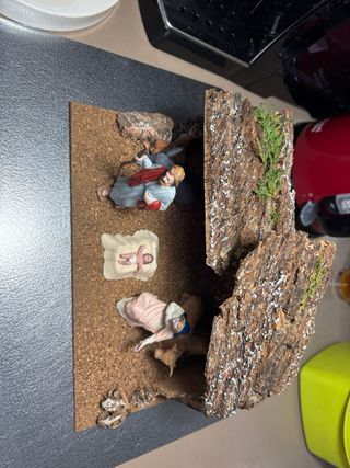 Belén portal de Belén con figuras