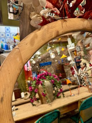 Espejo Ovalado Antiguo Restaurado