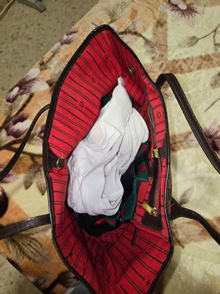 Bolso Louis Vuitton Marrón y Rojo