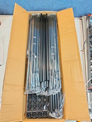 SONGMICS Armario Abierto 205×43×166 cm Negro RYG035B01