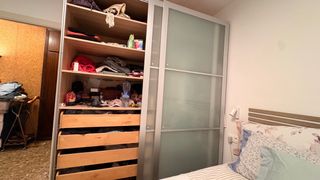 Armario vestidor madera y cristal