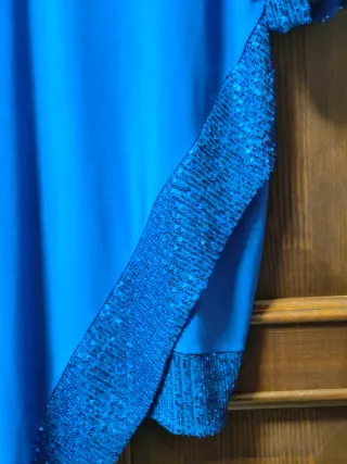 Abito blu paillettes taglia unica