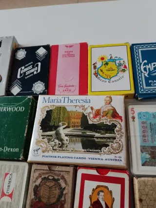 Lote de 16 barajas de cartas antiguas