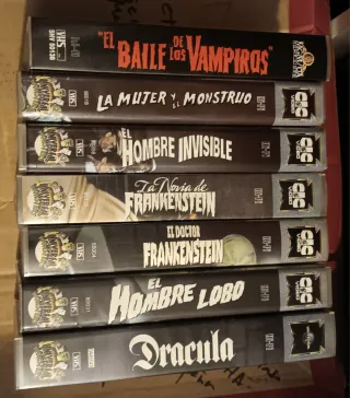 Lote 8 VHS Terror Universal Español