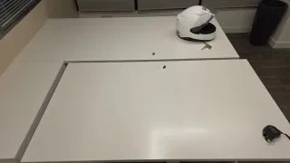 Conjunto 2 mesas oficina blancas.