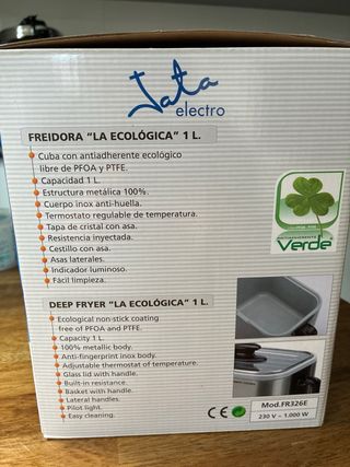 Freidora Jata 1L ecológica sin estrenar