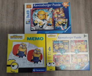 Set Minions: 2 Puzzles + Juego Memo