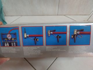 Bomba de ar pedal duplo com manómetro