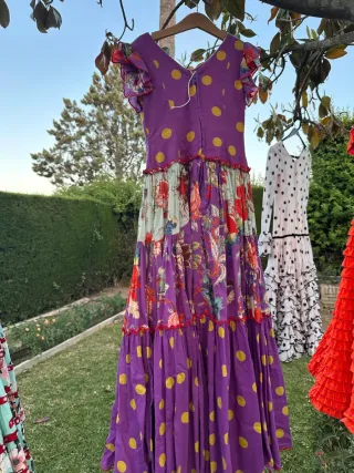 Traje de flamenca Pol Nuñez morado