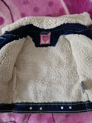 Chaqueta vaquera bebé con borreguito
