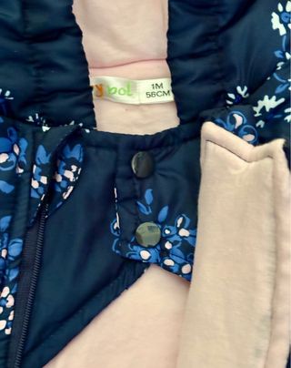 Buzo de bebé floral azul - 1 mes (56cm)