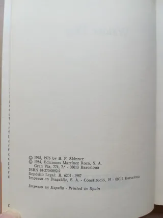 Walden Dos. B. F. Skinner.