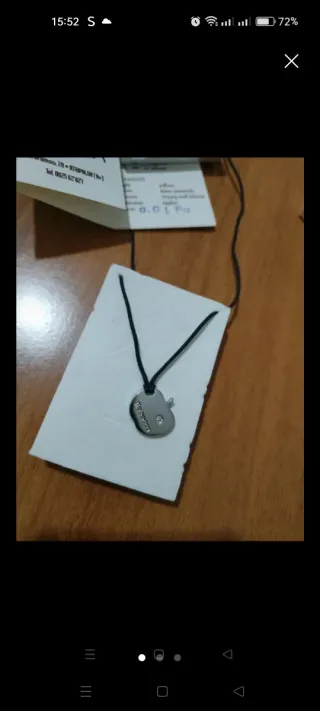 Collana mela con diamantino