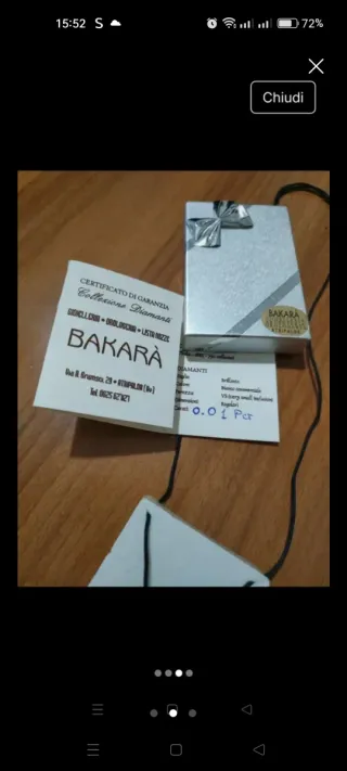 Collana mela con diamantino