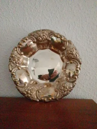 Bandeja antigua plateada