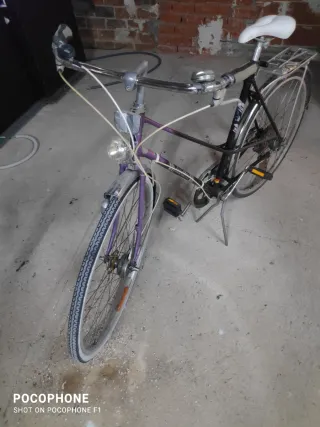 Bicicleta de paseo morada