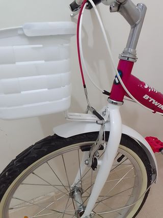 Bicicleta niña 20 rosa y blanca